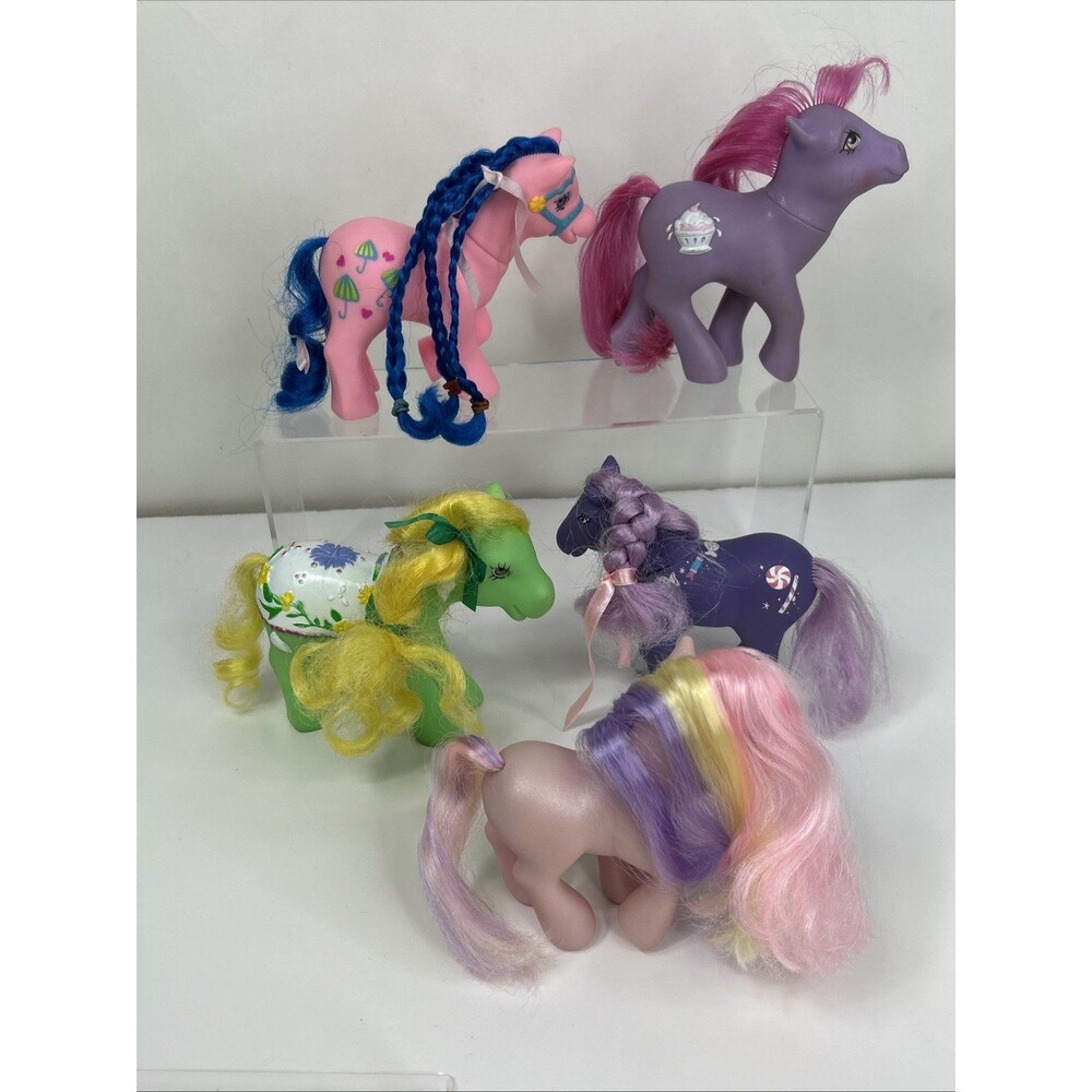 Vtg My Little Pony Lot Flower Merry Go Round Carousel Sherbet Fluttershy Lanard - Picture 6 of 9